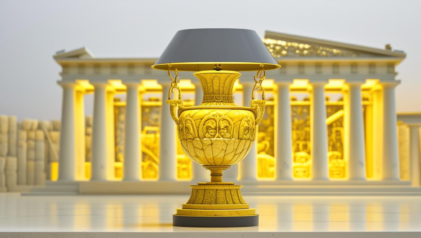 Greek-style lithophane lamp