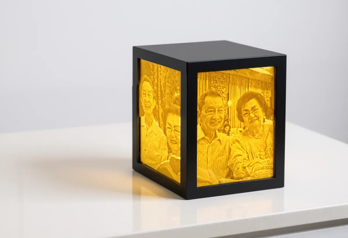 Lithophane Lamp Lit